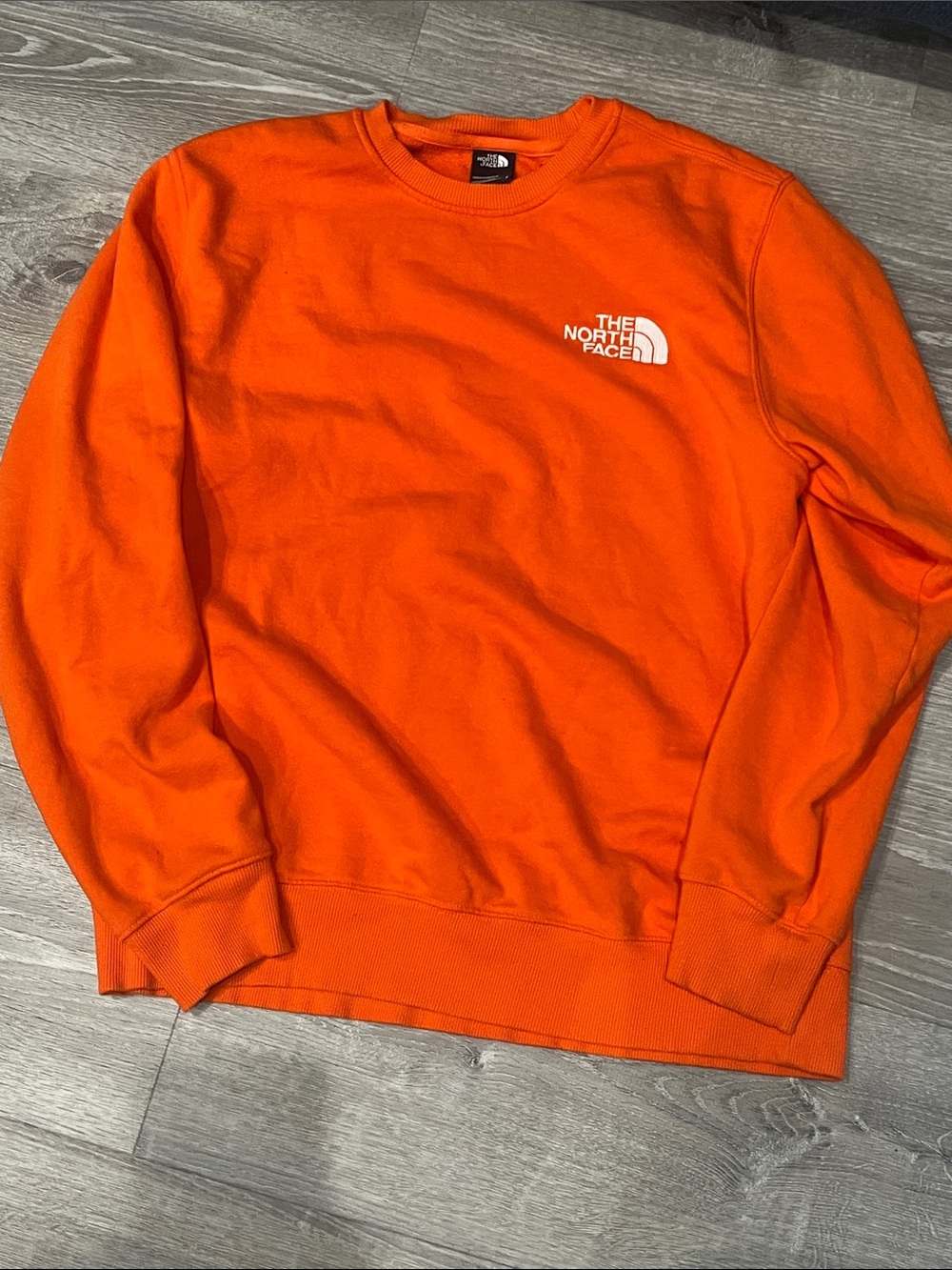 The North Face Men's Bright Orange Crewneck Sweatshirt